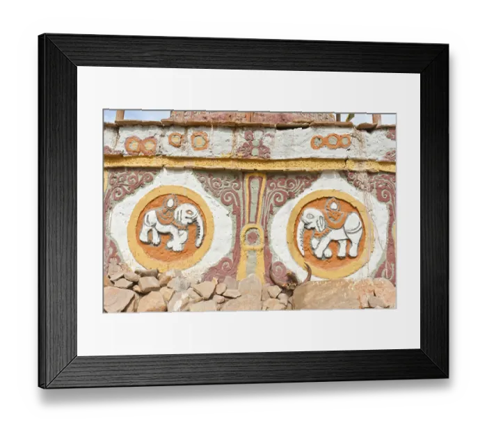 Framed Print : Colorfully decorated Buddhist Stupa Framed Print : Colorfully decorated Buddhist Stupa