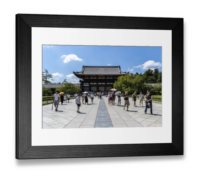 Framed Print : Nara, Japan - August 14, 2024: Todai-ji Temple in Nara