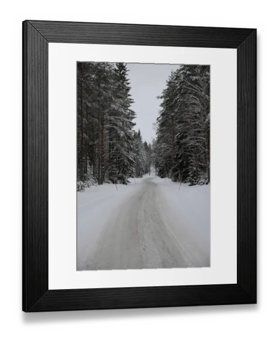 Framed Print : Beautiful snow-covered winter landscape