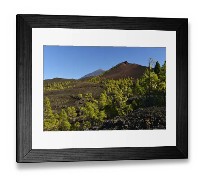 Framed Print : Garachico and El Teide volcanoes