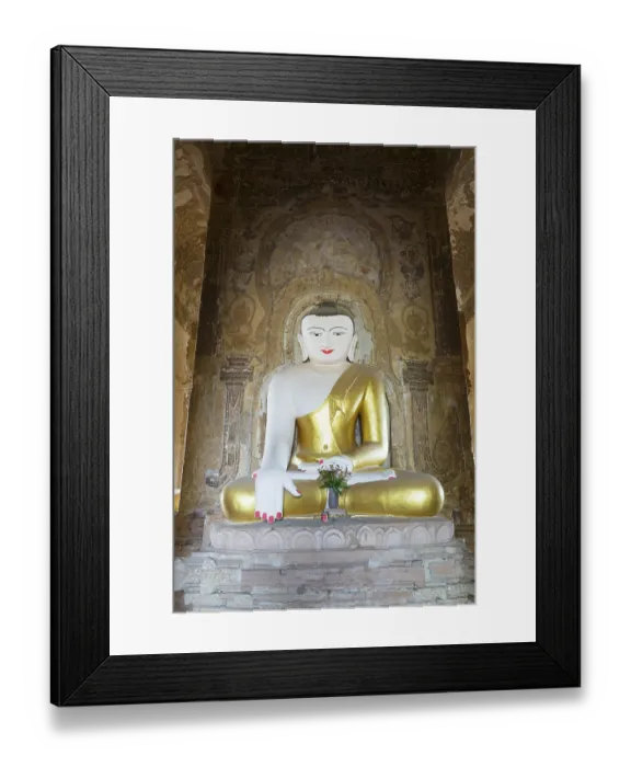 Framed Print : Buddha statue, Shwe Leik Too pagoda Framed Print : Buddha statue, Shwe Leik Too pagoda