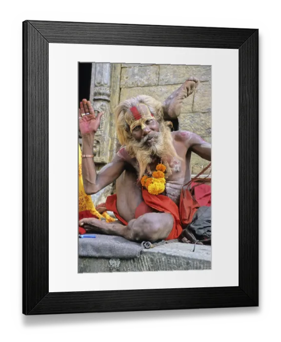 Framed Print : Sadhu, religious man in Nepal Framed Print : Sadhu, religious man in Nepal