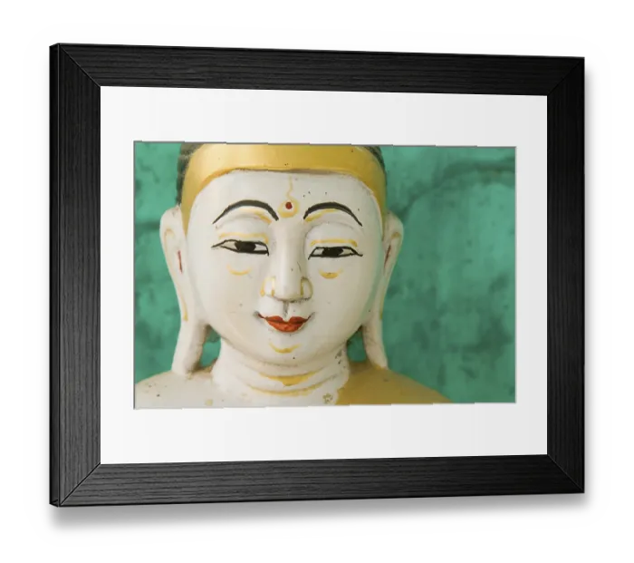 Framed Print : Buddha at the snake temple of Paleik, Myanmar