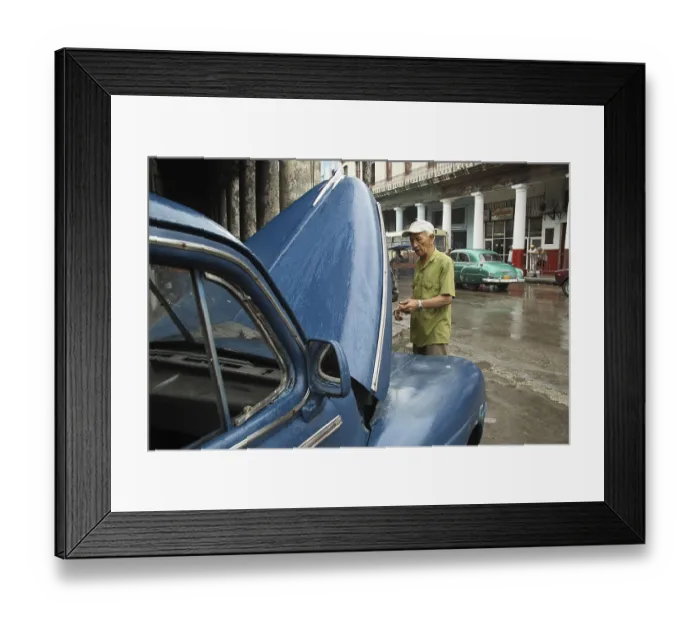 Framed Print : American vintage car, Havana, Cuba, Caribbean