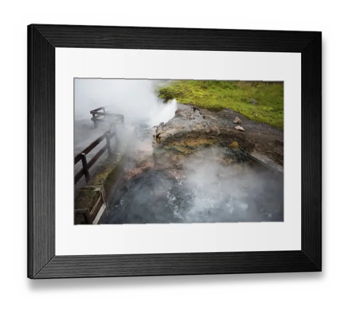 Framed Print : Hot spring, Hot spring, Deildartunguhver