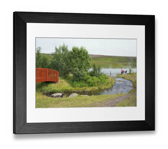Framed Print : Geothermal lake near Husavik, Iceland