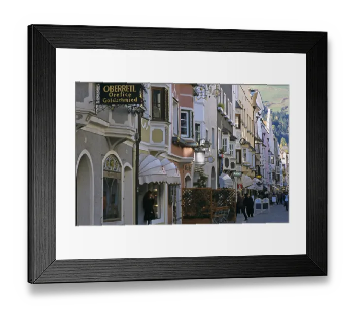 Framed Print : Houses in the old center of Sterzing South Tirol Italy