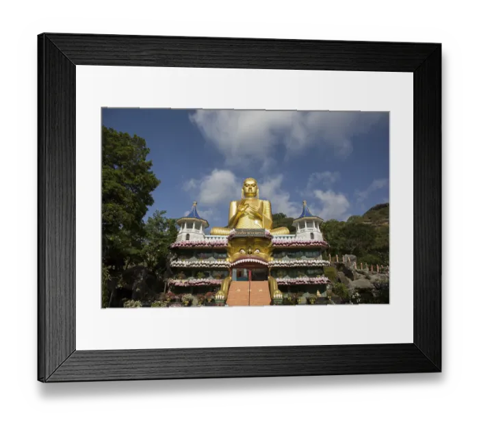 Framed Print : Golden Buddha, Golden Temple, Dambulla, Sri Lanka