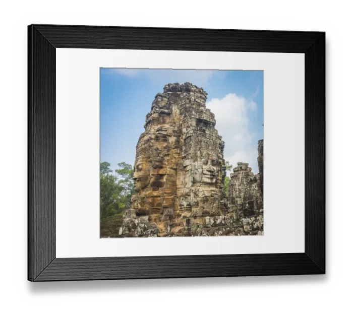 Framed Print : Face Tower, Stone Faces, Bodhisattva Lokeshvara