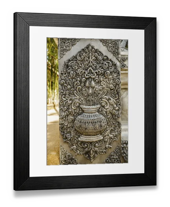 Framed Print : Silver carving art at Wat Srisupan in Chiangmai Framed Print : Silver carving art at Wat Srisupan in Chiangmai