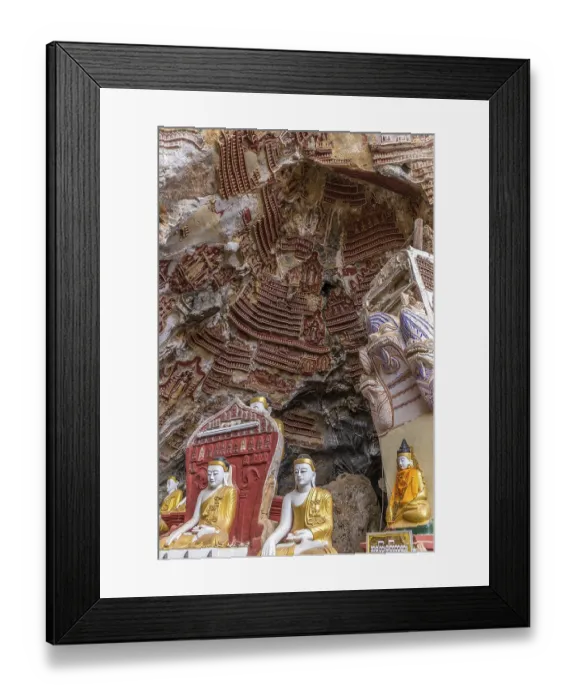 Framed Print : Buddha Statues at the famous Kaw Goon cave Framed Print : Buddha Statues at the famous Kaw Goon cave