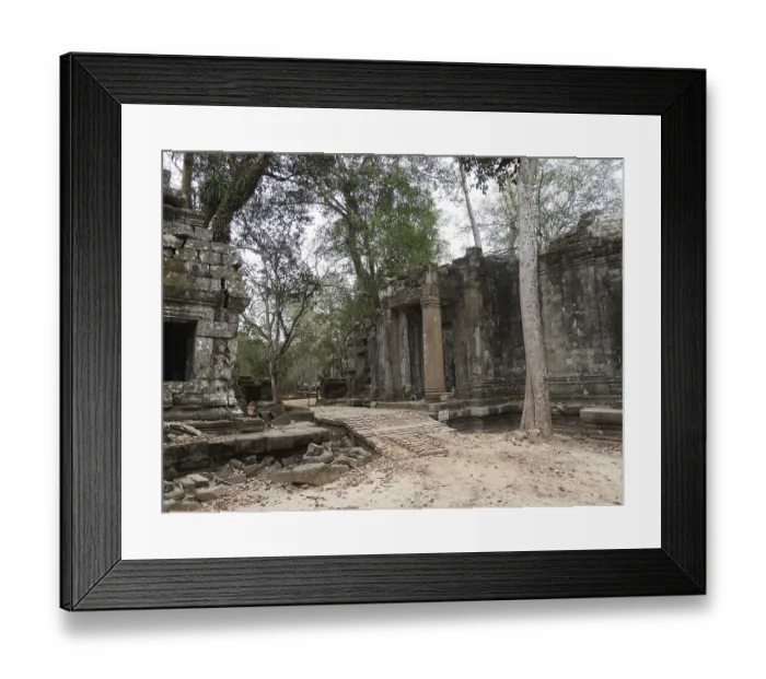 Framed Print : Ruins at Ta Prohm Temple, Siem Reap Province