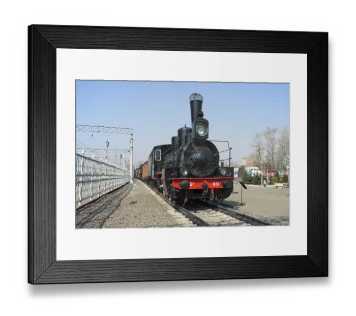Framed Print : Russian vintage steam locomotive Ov-841