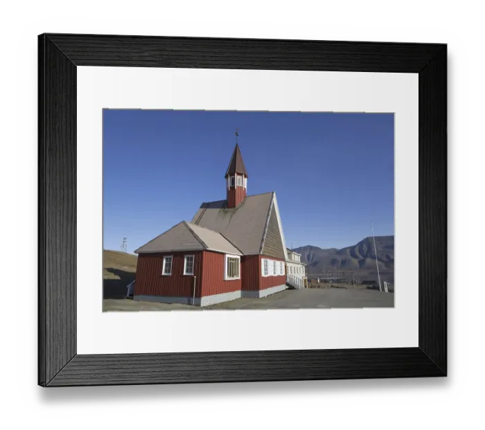 Framed Print : Most northern church in world, Svalbard Kirke