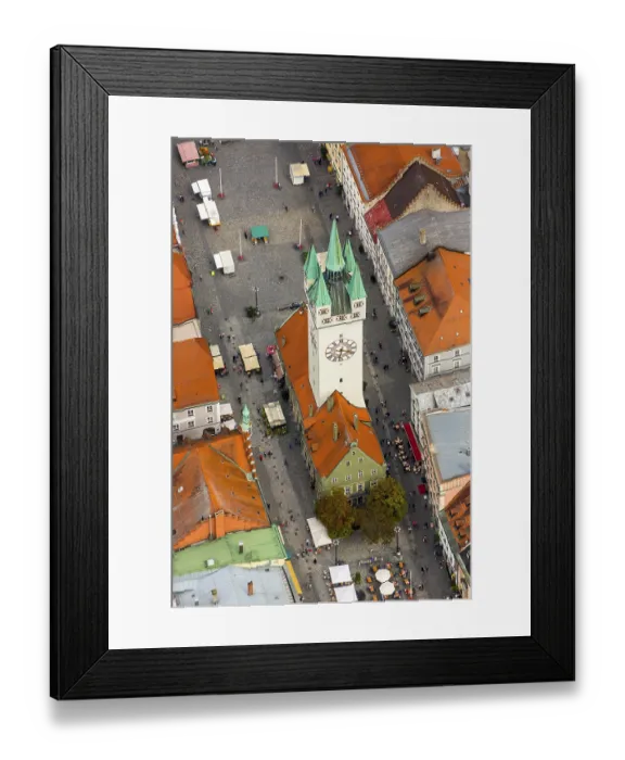 Framed Print : City tower, Straubing, Lower Bavaria