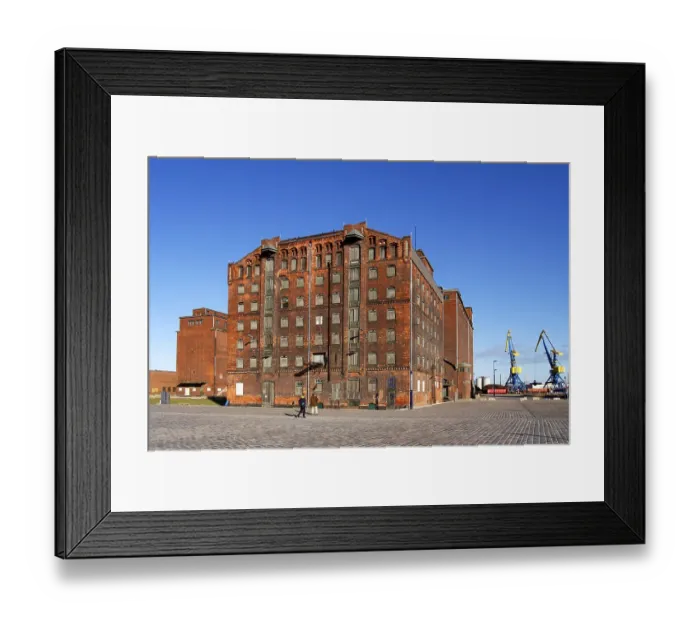 Framed Print : Old warehouses, old harbour, old town