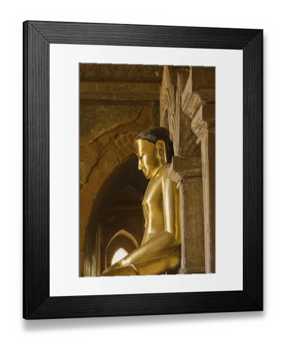 Framed Print : Golden Buddha Statue, Dhammayangyi Temple