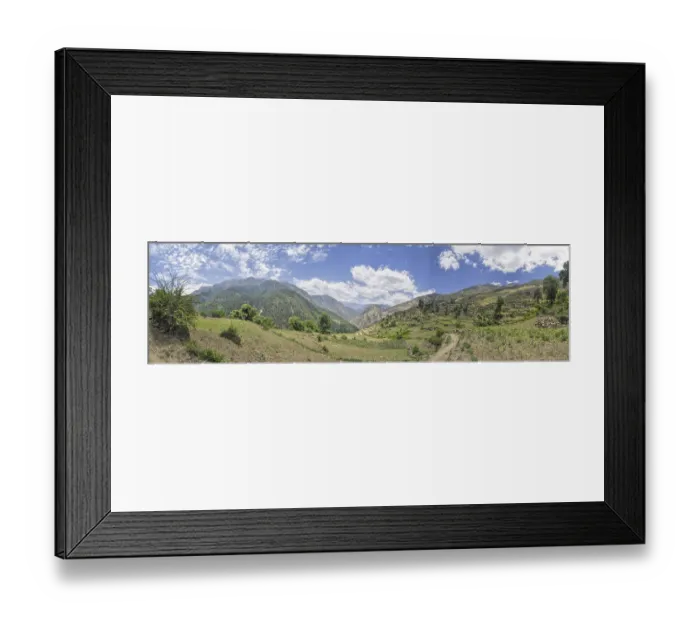 Framed Print : Scenic panorama in Dolpo region in Nepal