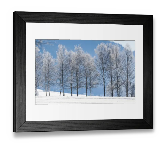 Framed Print : Peaceful snowy landscape in Tragos Framed Print : Peaceful snowy landscape in Tragos