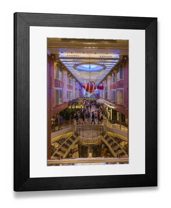 Framed Print : Shopping mall cruise ship MS Color Fantasy Framed Print : Shopping mall cruise ship MS Color Fantasy