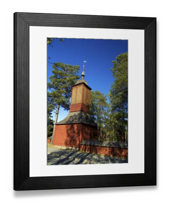 Framed Print : Old church tower, Jokkmokk, Lapland, Sweden Framed Print : Old church tower, Jokkmokk, Lapland, Sweden