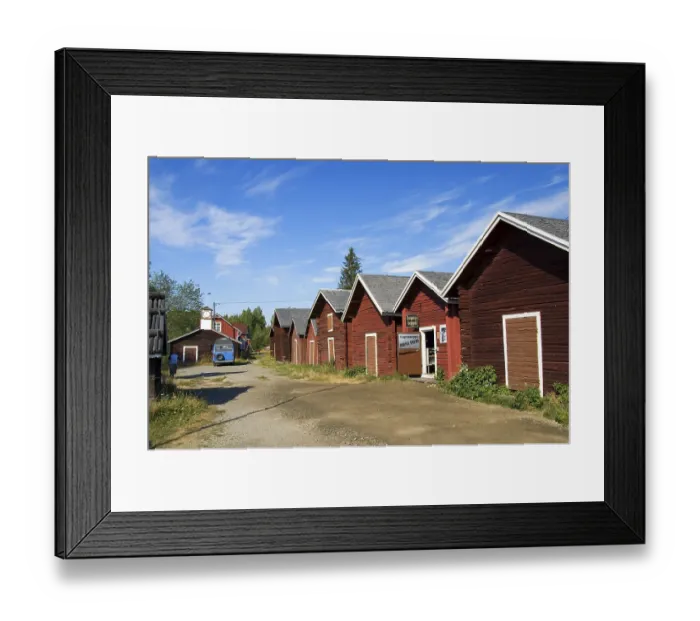 Framed Print : Wooden houses, Kukkola, Lapland, Finland Framed Print : Wooden houses, Kukkola, Lapland, Finland