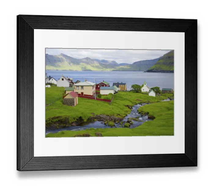 Framed Print : Oyndarfjordur, Esturoy, Faroe Islands