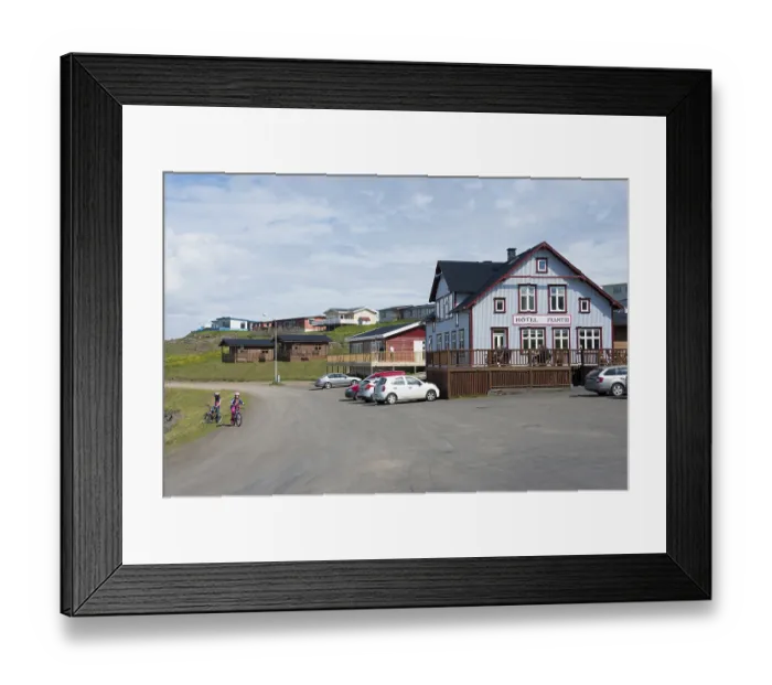 Framed Print : Hotel Framtid, Djupivogur, Iceland Framed Print : Hotel Framtid, Djupivogur, Iceland