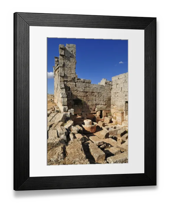 Framed Print : Byzantine ruin at the archeological site of Serjilla