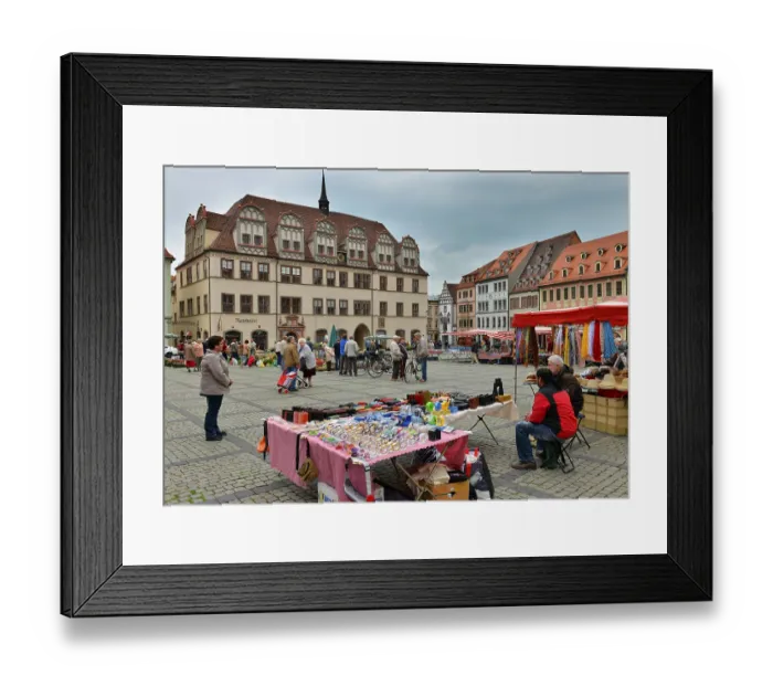 Framed Print : Weekly market, market place, Naumburg