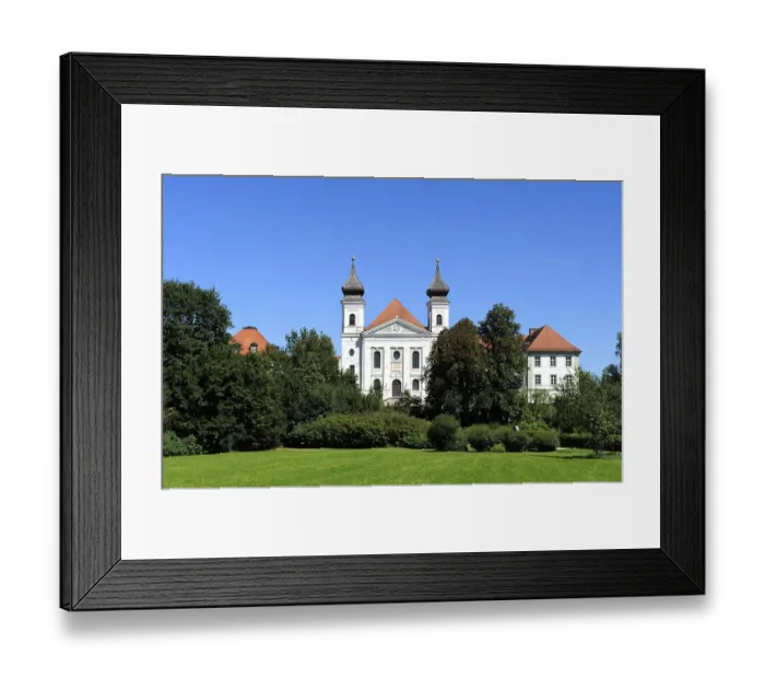 Framed Print : Schlehdorf Monastery, Parish Church of St Framed Print : Schlehdorf Monastery, Parish Church of St