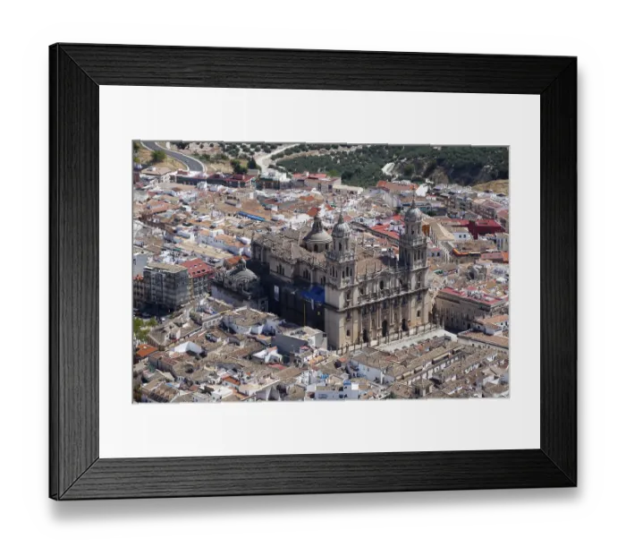Framed Print : View from Cruz de Castillo to the town of Jaen with the cathedral Framed Print : View from Cruz de Castillo to the town of Jaen with the cathedral