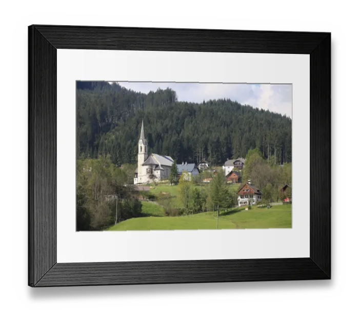 Framed Print : Protestant Church, Gosau, Salzkammergut