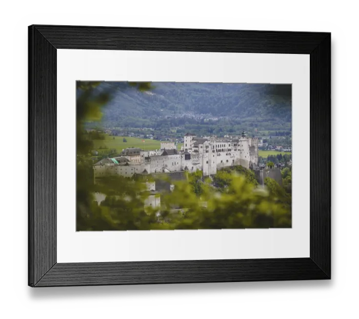 Framed Print : Hohensalzburg fortress, captured from the Kapuzinerberg