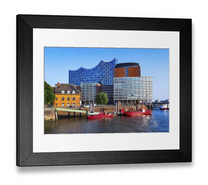 Framed Print : Speicherstadt und Kehrwiederspitze in der Stadt Hamburg