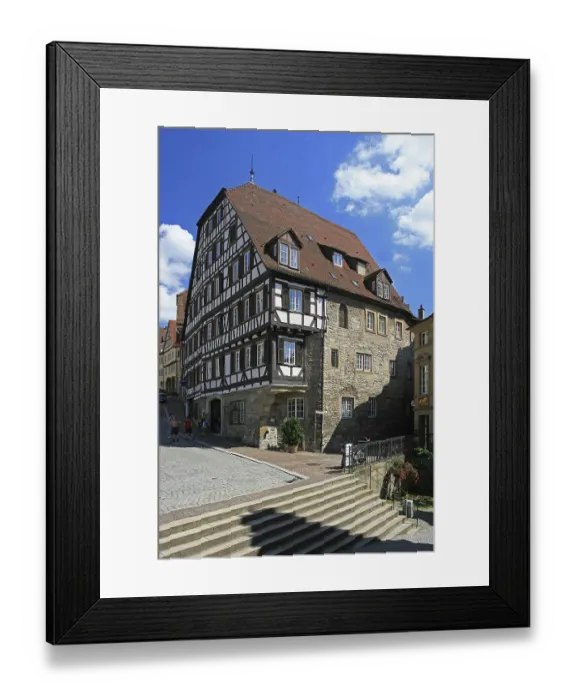 Framed Print : Clausnitzerhaus half-timbered house