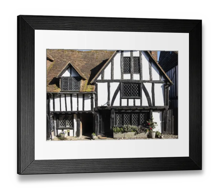 Framed Print : Street with old half-timbered houses in Rye