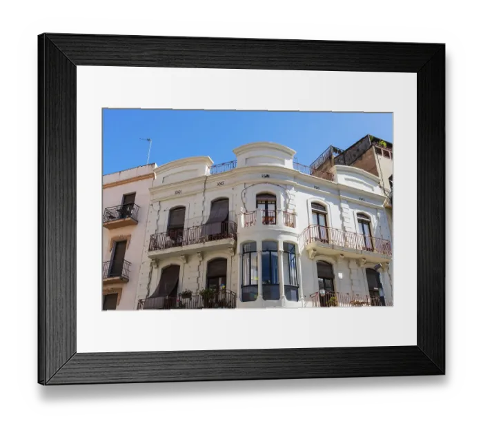Framed Print : Old Art Nouveau house in the historic centre of Tarragona