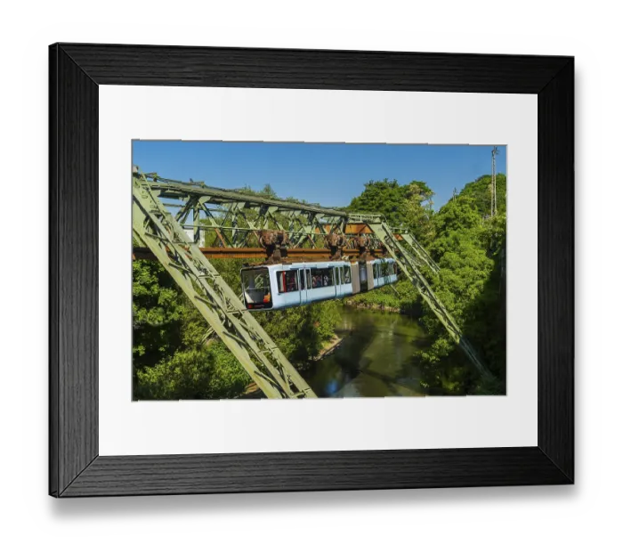 Framed Print : A suspension railway near the Kluse stop Framed Print : A suspension railway near the Kluse stop
