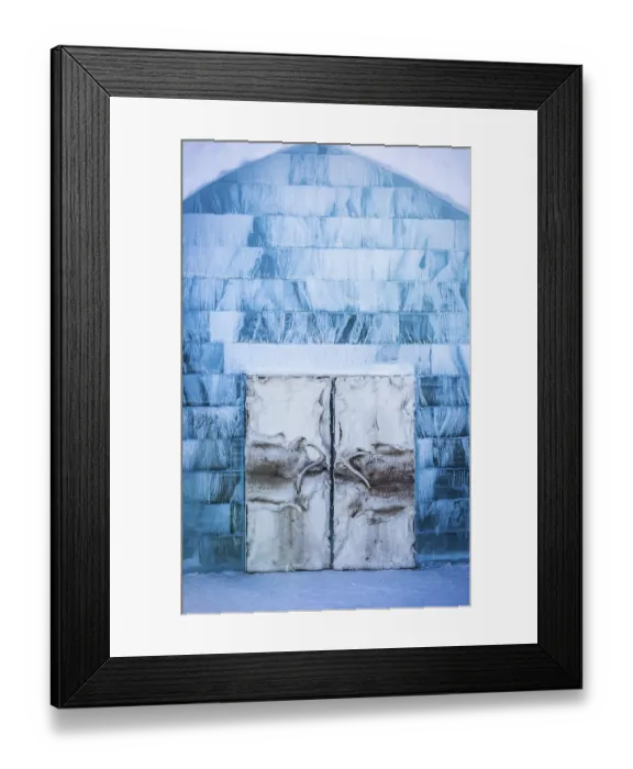Framed Print : Doors made of reindeer hides and antlers