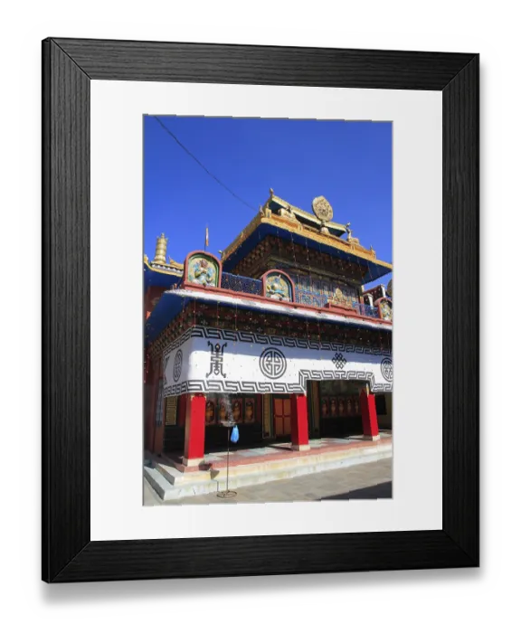 Framed Print : Sakya tharing monastery near Boudhanath in Kathmandu