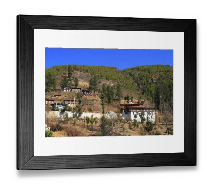 Framed Print : Paro Rinpung Dzong, Buddhist monastery and fortress