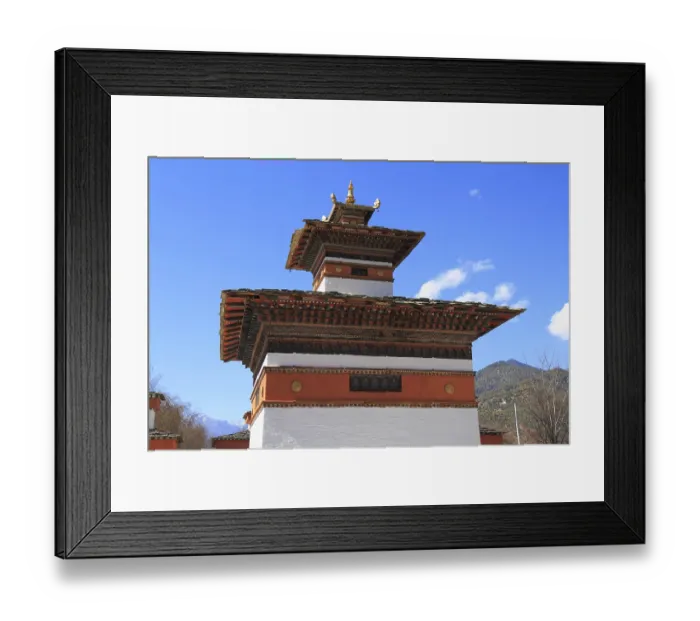 Framed Print : Small dzong near of Paro Valley, Bhutan, Bhutan Framed Print : Small dzong near of Paro Valley, Bhutan, Bhutan