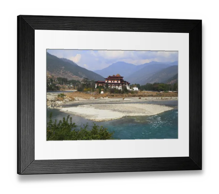 Framed Print : The Punakha Dzong is the second oldest and second largest dzong in Bhutan