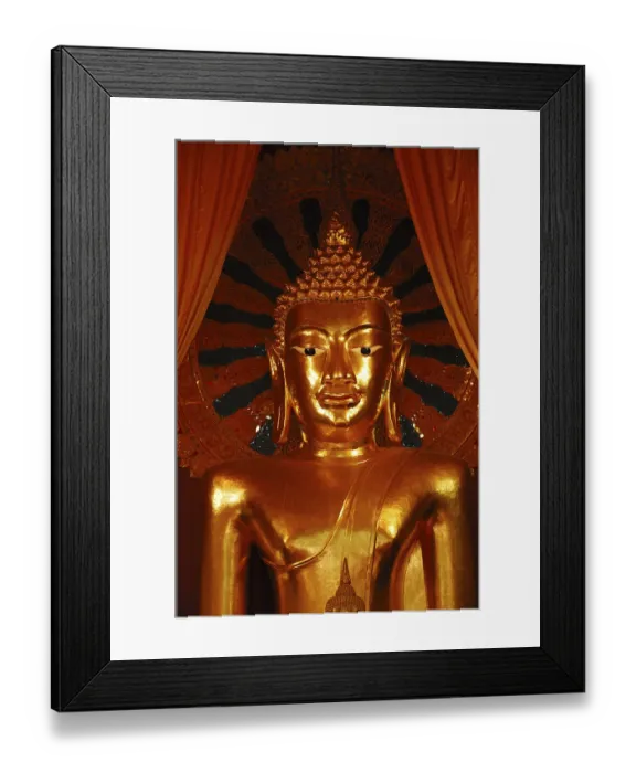Framed Print : Buddha statue, Wat Phra Singh, Chiang Mai