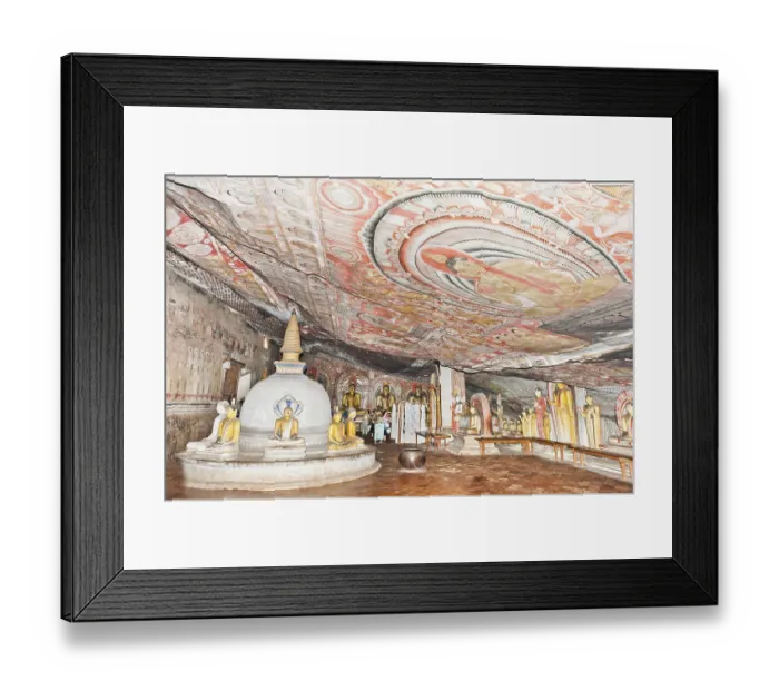 Framed Print : Fully painted interior room of the cave