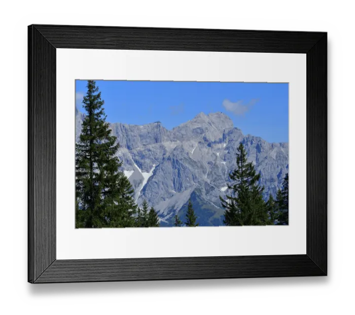 Framed Print : View from the Rossbrand to the Dachstein mountains Framed Print : View from the Rossbrand to the Dachstein mountains
