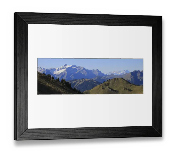 Framed Print : View from Mount Rinderberg, Zweisimmen