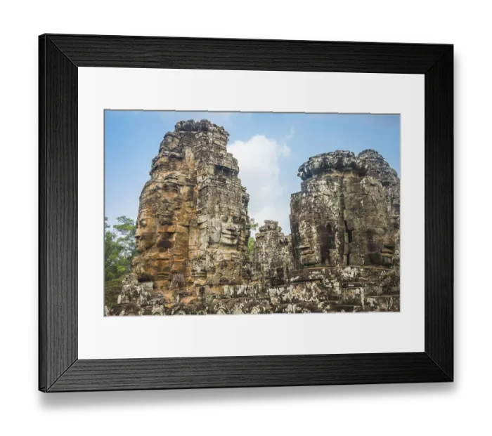 Framed Print : Face Towers, Stone Faces, Bodhisattva Lokeshvara