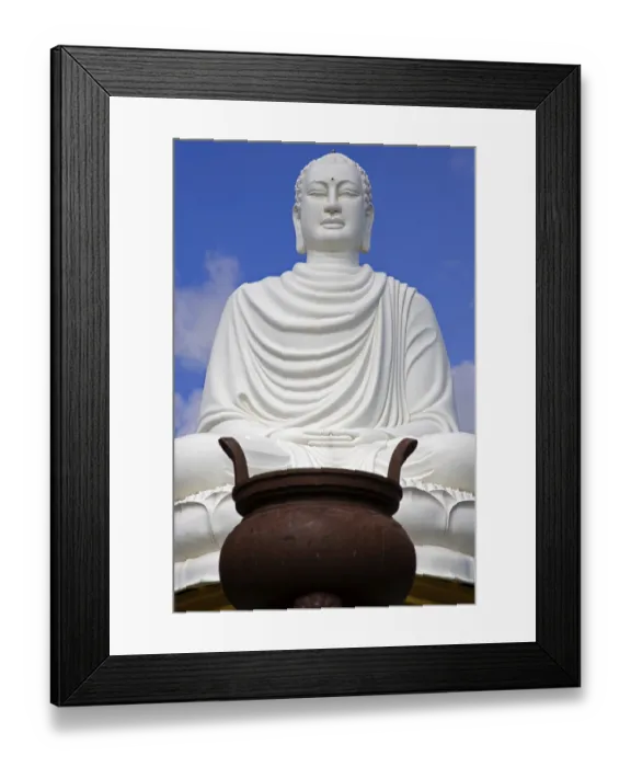 Framed Print : White Buddha, 24m high, Nha Trang, Vietnam, Asia Framed Print : White Buddha, 24m high, Nha Trang, Vietnam, Asia